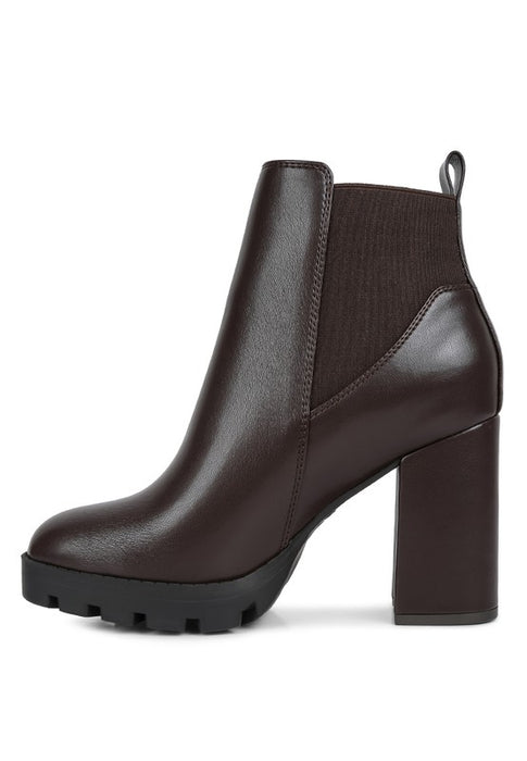 BOLT BLOCK HEELED CHELSEA BOOT