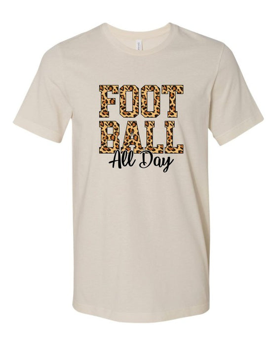 Football All Day Leopard Softstyle Tee