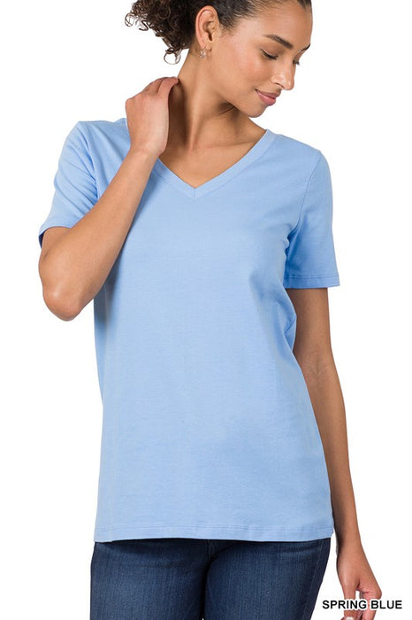 Cotton V-Neck Short Sleeve T-Shirts