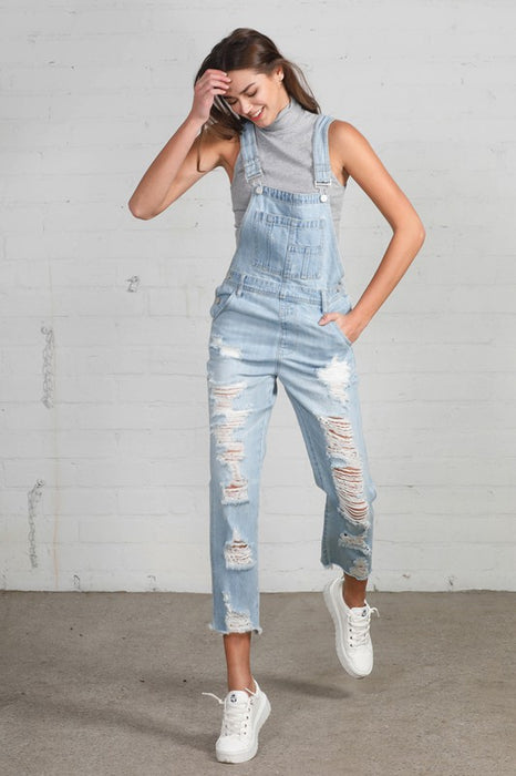 HEAVY DISTRESSED STRAIGHT FIT OVERALL