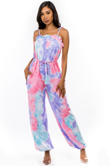 SEXY TIE DRY JUMPSUIT