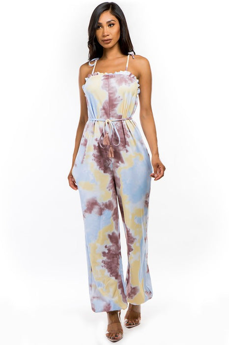 SEXY TIE DRY JUMPSUIT