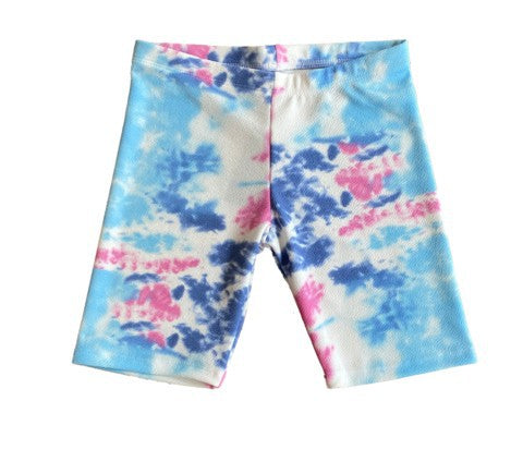 JUNIORS TIE DYE COTTON BIKER SHORTS