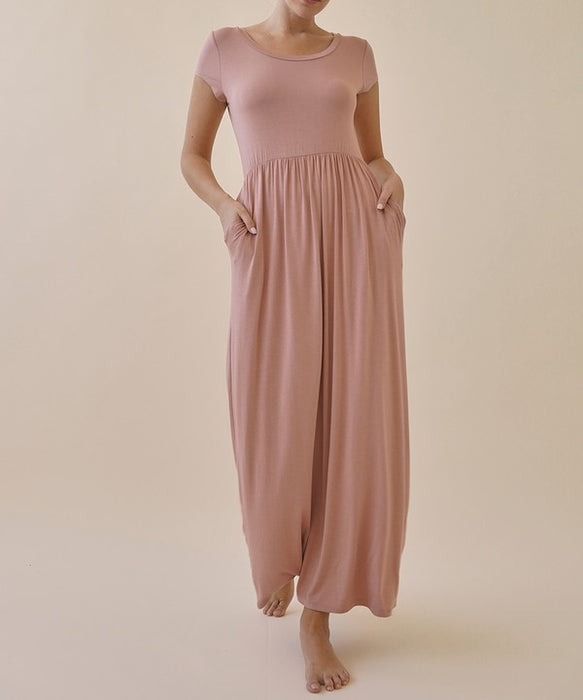 BABYDOLL MAXI DRESS WITH POCKETS