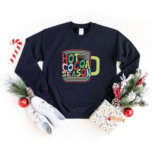 Retro Hot Cocoa Season Graphic Sweatshirt