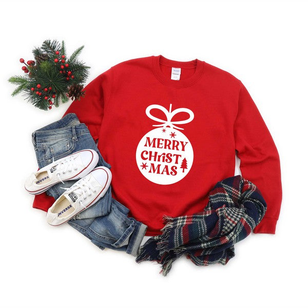 Merry Christmas Ornament Graphic Sweatshirt