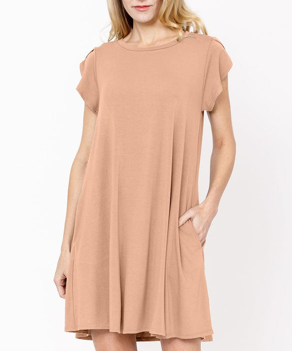 BAMBOO TULIP SLEEVE DRESS