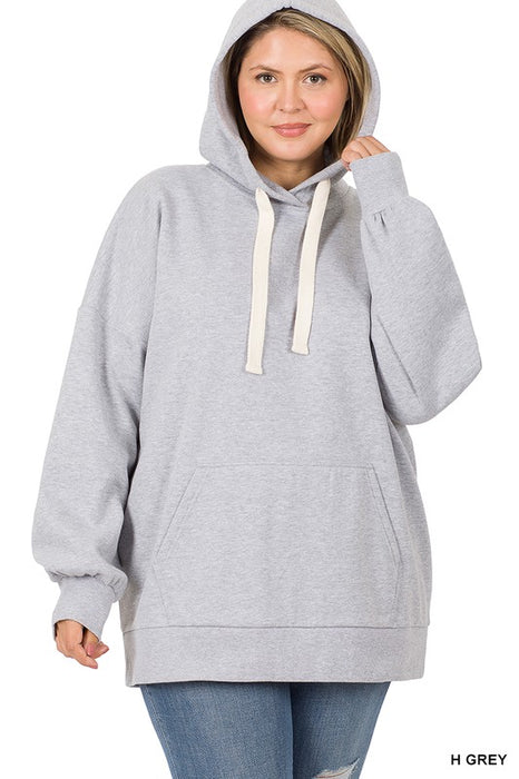 PLUS OVERSIZED HOODIE LONGLINE SWEATSHIRT