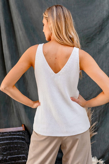FRONT AND BACK DEEP V NECK TANK TOP