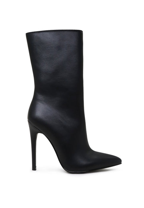 MICAH POINTED STILETTO HIGH ANKLE BOOTS