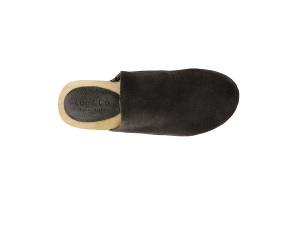 RAG & CO DARCIE TAUPE SUEDE CLOGS