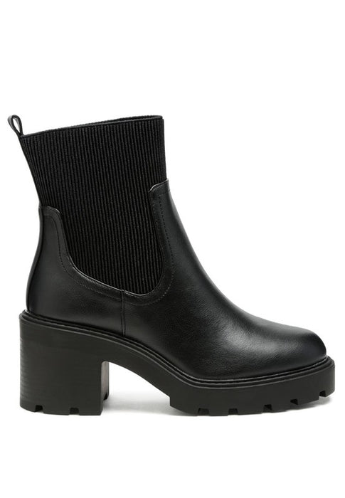 LIAM BLACK SOCK CHUNKY CHELSEA BOOTS