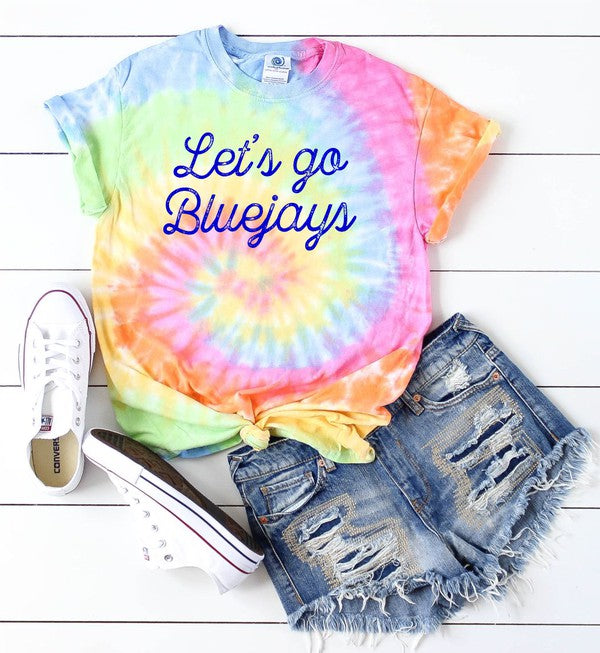 Let's Go Bluejays Tie Dye Tee