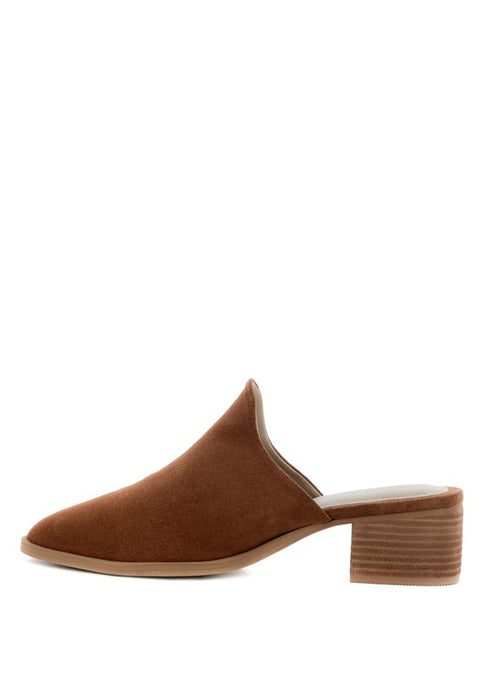 PALMA STACKED HEEL MULES