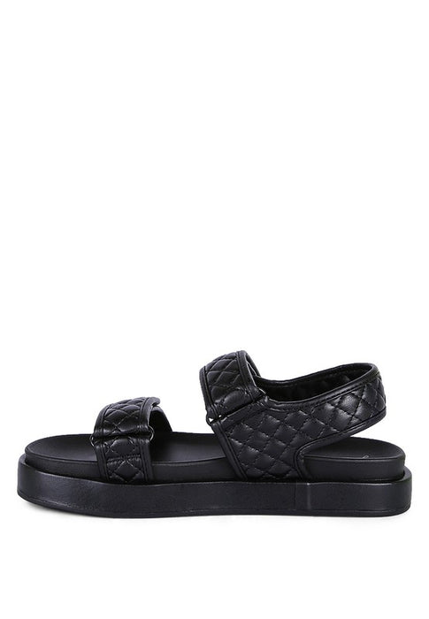 ANVIL QUILTED PLATFORM SANDALS