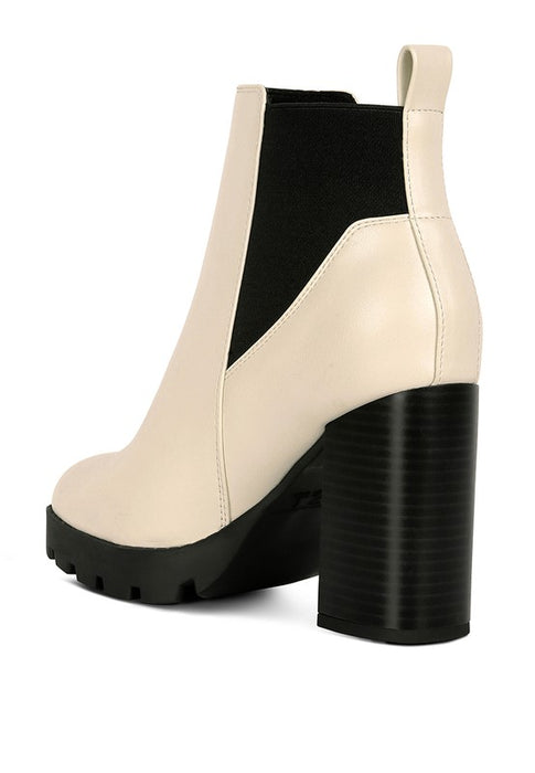 BOLT BLOCK HEELED CHELSEA BOOT