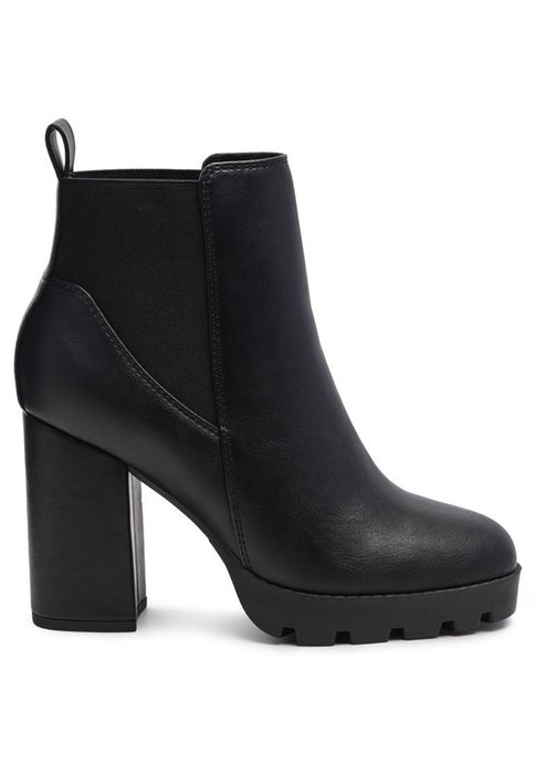 BOLT BLOCK HEELED CHELSEA BOOT