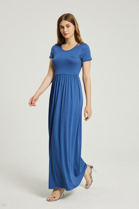 Women's Summer Casual Maxi Dress With Pocket