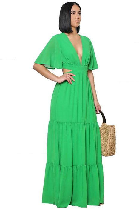 SEXY CHIFFON MAXI DRESS