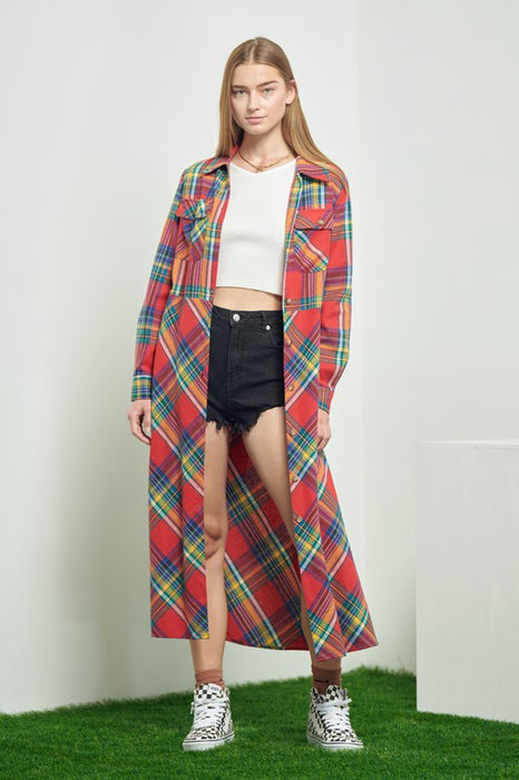 plaid belted shirt dress Belted Plaid Shirt Dress