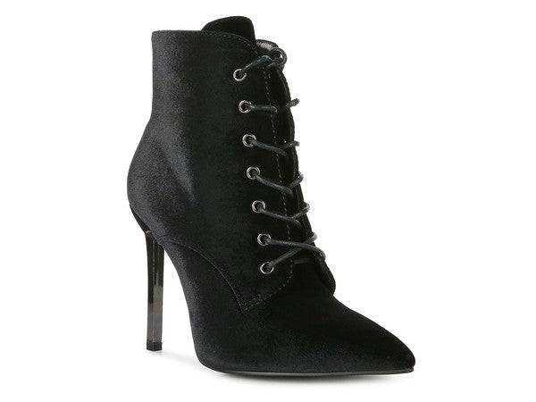 BORNSTA Velvet High Heeled Velvet Boots