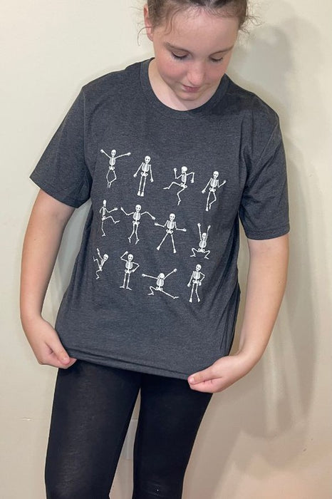 Dancing Skeleton Halloween Graphic Tee