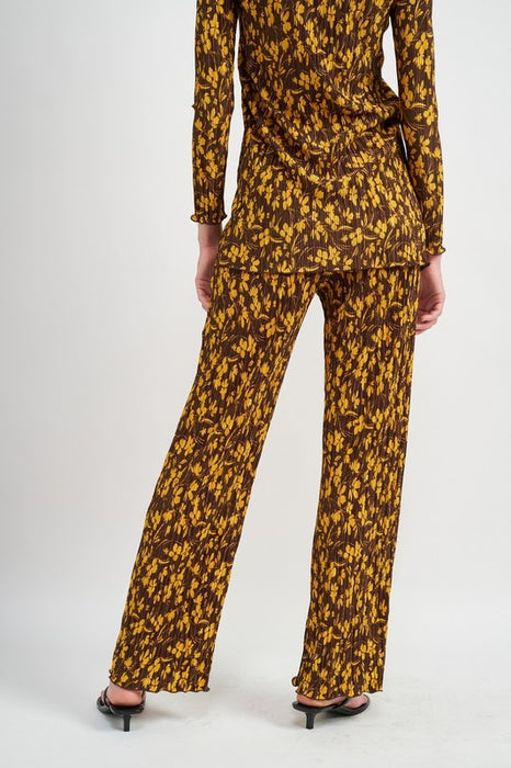 MICRO PLEAT LOUNGE PRINTED PANTS