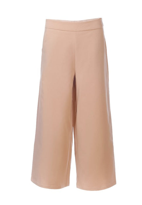 High Rise Cropped Culottes Trousers