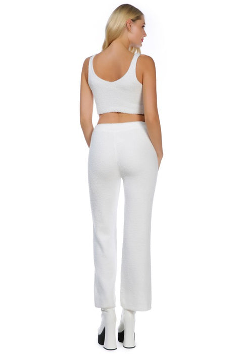 Solid Casual Wide Leg Trousers