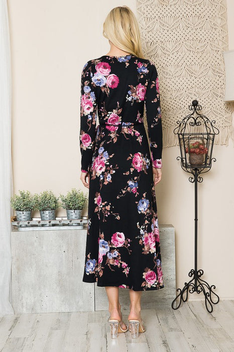 Floral Maxi Wrap Dress