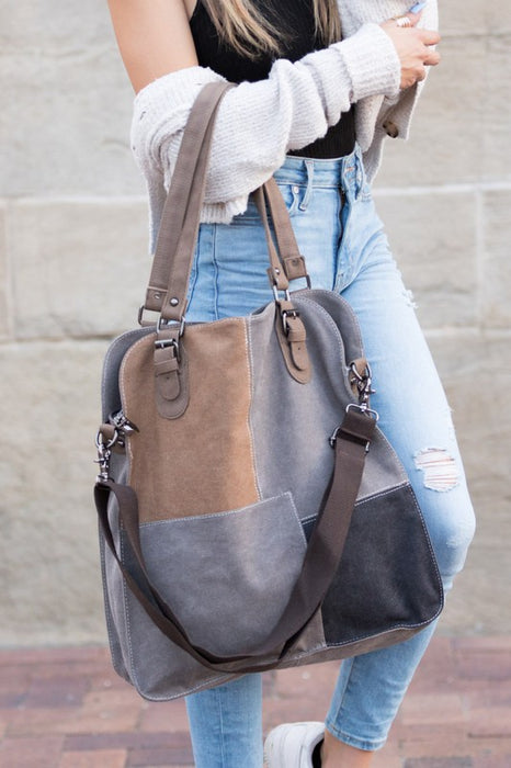 Colorblock Messenger Bag