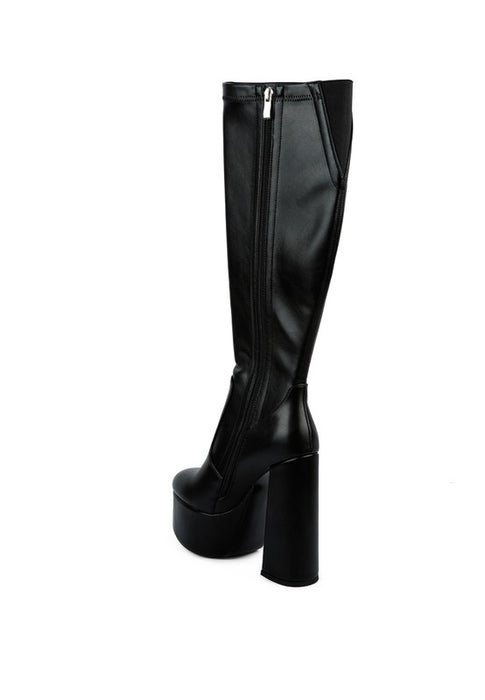 Coraline High Block Heeled Calf Boots