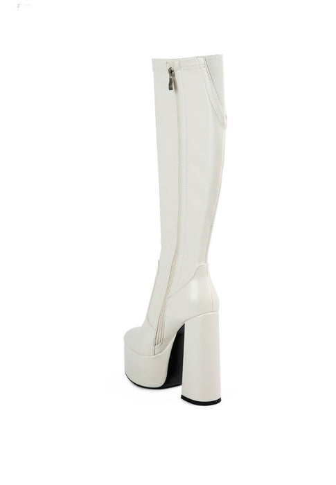 Coraline High Block Heeled Calf Boots