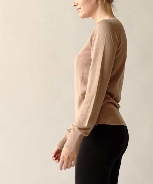 BAMBOO SWEATER CREW NECK TOP