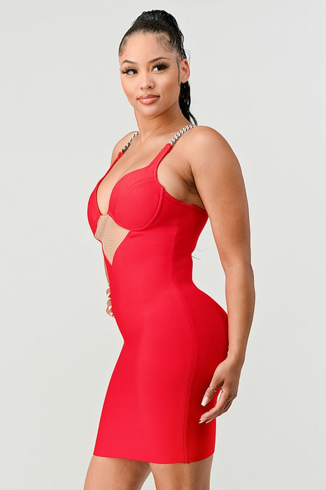 ATHINA HOLIDAY SEXY BANDAGE DRESS