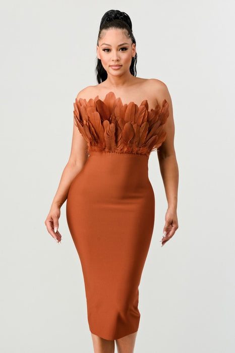 HOLIDAY VIBE BANDAGE DRESS