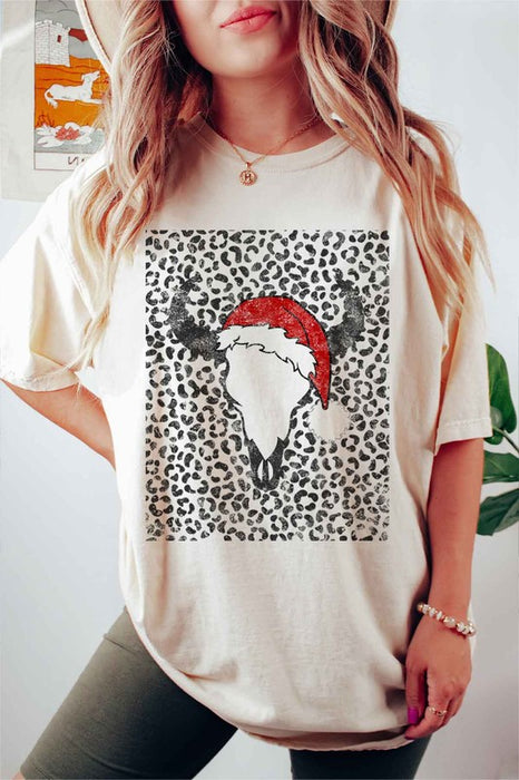 CATTLE CHRISTMAS GRAPHIC T-SHIRT