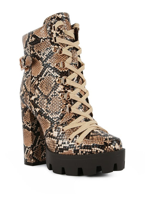 Spruce Snake Skin Snkle Boots