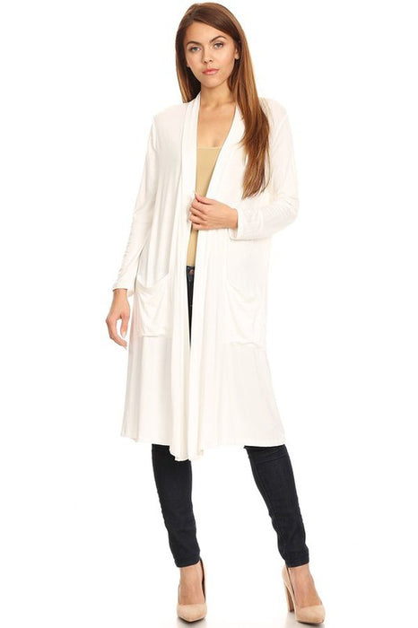 Solid duster cardigan in a loose fit