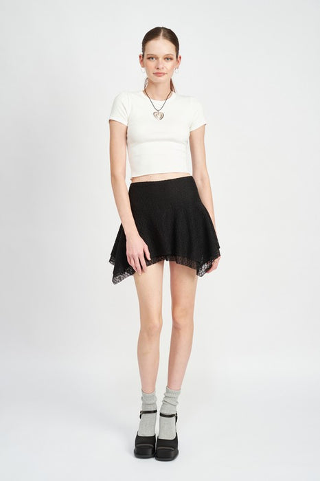 SHARK TOOTH MINI SKIRT