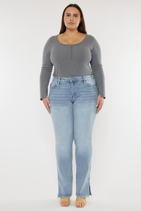 Plus Mid Rise Y2K Medium Wash Bootcut Jeans