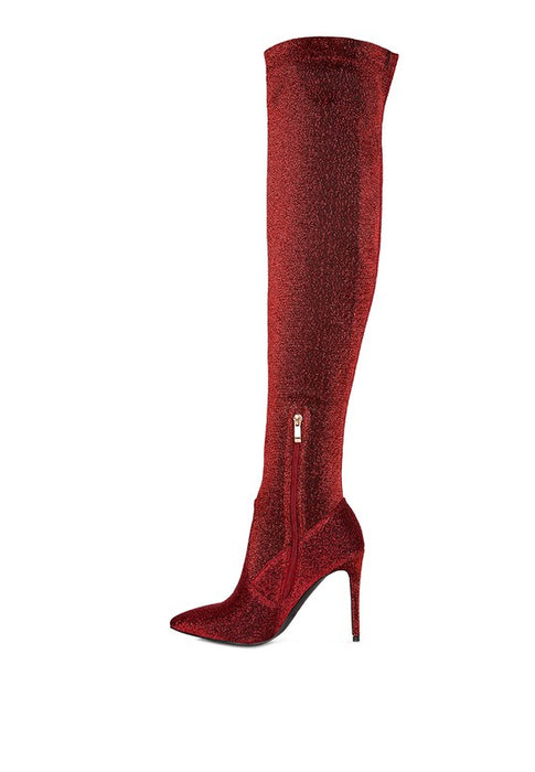 Tigerlily High Heel Knitted Long Boots