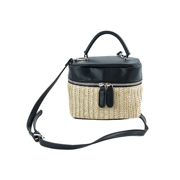 PU LEATHER BUCKET CORSSBODY BAG