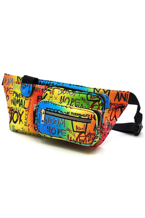 Multi Graffiti Fanny Bag Waist Bag