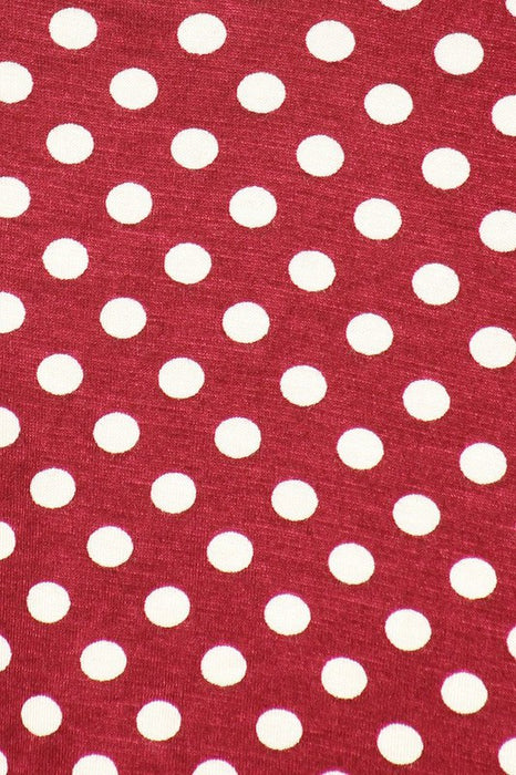 Plus size Polka dot print  short sleeve top