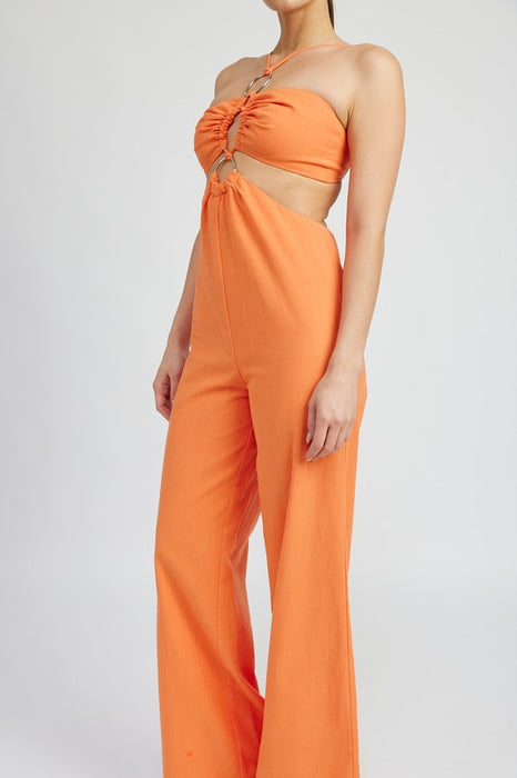 DOUBLE O RING CUT OUT JUMPSUIT