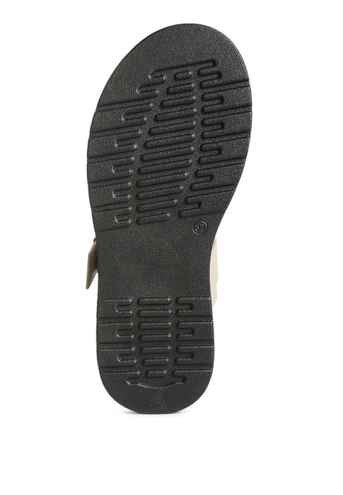 GLADEN Pin Buckle Platform Sandals