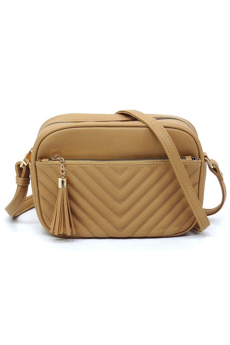 Chevron Quilted Crossbody Bag