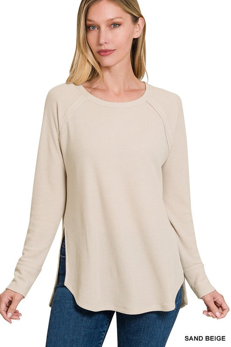 MELAGE BABY WAFFLE LONG SLEEVE TOP