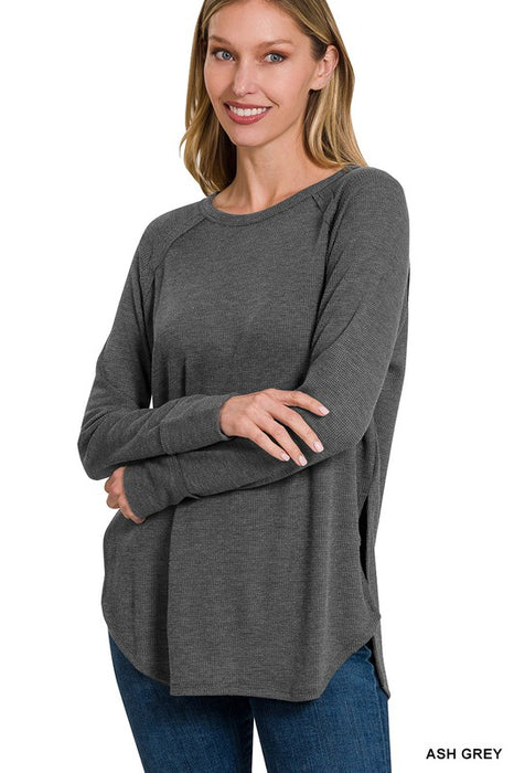 MELAGE BABY WAFFLE LONG SLEEVE TOP